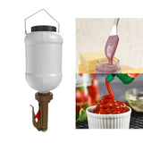 Maxbell Squeeze Bottle 3L Large Sauce Dispenser for Mustard Ketchup Seasoning Sauces brown