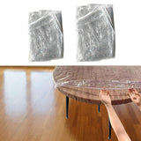Maxbell PVC Table Cover Protector Elastic Edge Fitted Dinner Clear Round Table Cloth 121.9cmx121.9cm