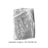 Maxbell PVC Table Cover Protector Elastic Edge Fitted Dinner Clear Round Table Cloth 152.4cmx152.4cm