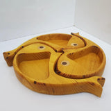 Maxbell 3Pcs Wood Serving Platter Modern Dried Fruit Plate for Party Wedding Cupcake yellow