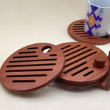 Maxbell 4x Wood Coasters for Drink Home Decor Drink Coasters for Pot Utensils Dishes