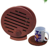 Maxbell 4x Wood Coasters for Drink Home Decor Drink Coasters for Pot Utensils Dishes