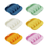 Maxbell Taco Holder Plate Reusable Holds up to 4 Tacos Non Slip with Handles Platter Blue
