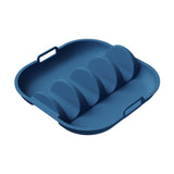 Maxbell Taco Holder Plate Reusable Holds up to 4 Tacos Non Slip with Handles Platter Blue