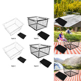 Maxbell Camping Table Basket Accessories Organizing for Cooking Barbecue Backpacking 201 silver
