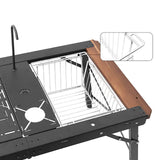 Maxbell Camping Table Basket Accessories Organizing for Cooking Barbecue Backpacking 201 silver