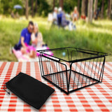 Maxbell Camping Table Basket Accessories Organizing for Cooking Barbecue Backpacking 304 black