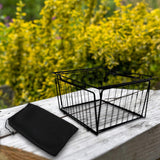 Maxbell Camping Table Basket Accessories Organizing for Cooking Barbecue Backpacking 304 black