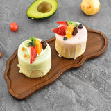 Maxbell Wooden Serving Tray Decorative Dessert Plate for Veggies Snacks Dried Fruits