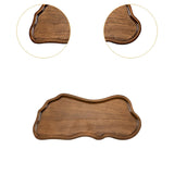 Maxbell Wooden Serving Tray Decorative Dessert Plate for Veggies Snacks Dried Fruits