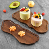 Maxbell Wooden Serving Tray Decorative Dessert Plate for Veggies Snacks Dried Fruits