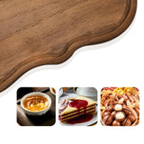 Maxbell Wooden Serving Tray Decorative Dessert Plate for Veggies Snacks Dried Fruits