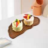 Maxbell Wooden Serving Tray Decorative Dessert Plate for Veggies Snacks Dried Fruits