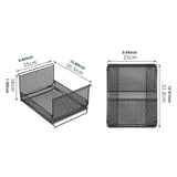 Maxbell Wire Storage Basket Stackable Metal Storage Bin for Closets Kitchen Bathroom black