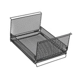 Maxbell Wire Storage Basket Stackable Metal Storage Bin for Closets Kitchen Bathroom black
