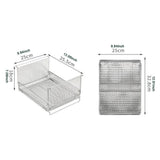 Maxbell Wire Storage Basket Stackable Metal Storage Bin for Closets Kitchen Bathroom silvery