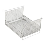 Maxbell Wire Storage Basket Stackable Metal Storage Bin for Closets Kitchen Bathroom silvery