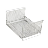 Maxbell Wire Storage Basket Stackable Metal Storage Bin for Closets Kitchen Bathroom silvery