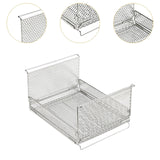 Maxbell Wire Storage Basket Stackable Metal Storage Bin for Closets Kitchen Bathroom silvery