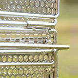 Maxbell Wire Storage Basket Stackable Metal Storage Bin for Closets Kitchen Bathroom silvery