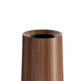 Maxbell Imitation Wood Grain Trash Can Garbage Can for Restroom Bathroom Living Room 12L Dark Brown