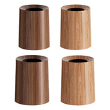 Maxbell Imitation Wood Grain Trash Can Garbage Can for Restroom Bathroom Living Room 12L Dark Brown