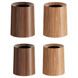 Maxbell Imitation Wood Grain Trash Can Garbage Can for Restroom Bathroom Living Room 12L Dark Brown