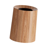 Maxbell Imitation Wood Grain Trash Can Garbage Can for Restroom Bathroom Living Room 12L Light Brown