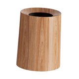 Maxbell Imitation Wood Grain Trash Can Garbage Can for Restroom Bathroom Living Room 8L Light Brown