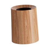Maxbell Imitation Wood Grain Trash Can Garbage Can for Restroom Bathroom Living Room 8L Light Brown