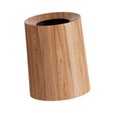 Maxbell Imitation Wood Grain Trash Can Garbage Can for Restroom Bathroom Living Room 8L Light Brown