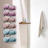 Maxbell Wall Mounted Towel Rack Rolled Towel Holder for Hand Towels Washcloths Salon