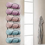 Maxbell Wall Mounted Towel Rack Rolled Towel Holder for Hand Towels Washcloths Salon
