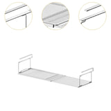Maxbell Under Shelf Storage Basket Organizer Retractable for Pantry Office Bookshelf White
