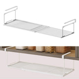 Maxbell Under Shelf Storage Basket Organizer Retractable for Pantry Office Bookshelf White