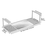 Maxbell Under Shelf Storage Basket Organizer Retractable for Pantry Office Bookshelf White