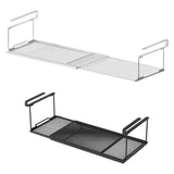 Maxbell Under Shelf Storage Basket Organizer Retractable for Pantry Office Bookshelf White