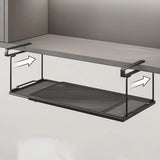 Maxbell Under Shelf Storage Basket Organizer Retractable for Pantry Office Bookshelf Black