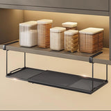 Maxbell Under Shelf Storage Basket Organizer Retractable for Pantry Office Bookshelf Black