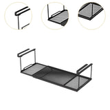Maxbell Under Shelf Storage Basket Organizer Retractable for Pantry Office Bookshelf Black