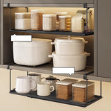 Maxbell Under Shelf Storage Basket Organizer Retractable for Pantry Office Bookshelf Black