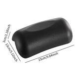 Maxbell Headrest Easy to Carry Bathtub Cushion for Bathroom Essentials Neck Black