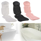 Maxbell Full Body Bath Pillow for Adults Non Slip Quick Dry Comfortable Mattress Pad White