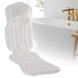 Maxbell Full Body Bath Pillow for Adults Non Slip Quick Dry Comfortable Mattress Pad White