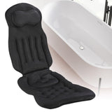 Maxbell Full Body Bath Pillow for Adults Non Slip Quick Dry Comfortable Mattress Pad Black
