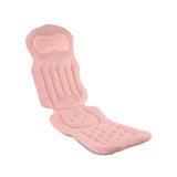 Maxbell Full Body Bath Pillow for Adults Non Slip Quick Dry Comfortable Mattress Pad Pink