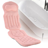 Maxbell Full Body Bath Pillow for Adults Non Slip Quick Dry Comfortable Mattress Pad Pink