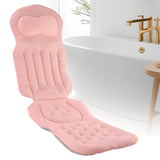Maxbell Full Body Bath Pillow for Adults Non Slip Quick Dry Comfortable Mattress Pad Pink