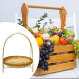 Maxbell Bamboo Basket Tray Fruit Food Storage Bowl Multifunctional Rustic Fruit Rack Sinlge Layer