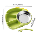Maxbell Suction Plate for Baby Portable Snack Bowl Weaning Supplies Non Slip Divided